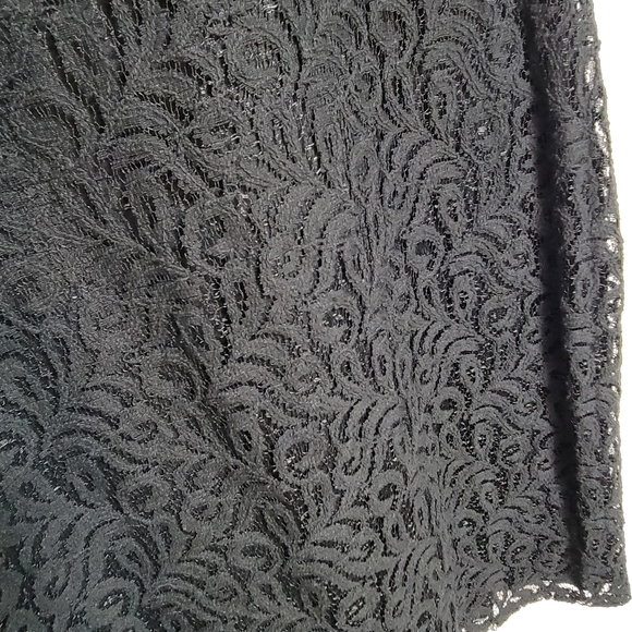 Anthropologie Everly Black Lace Overlay Dress (M) - Picture 5 of 7